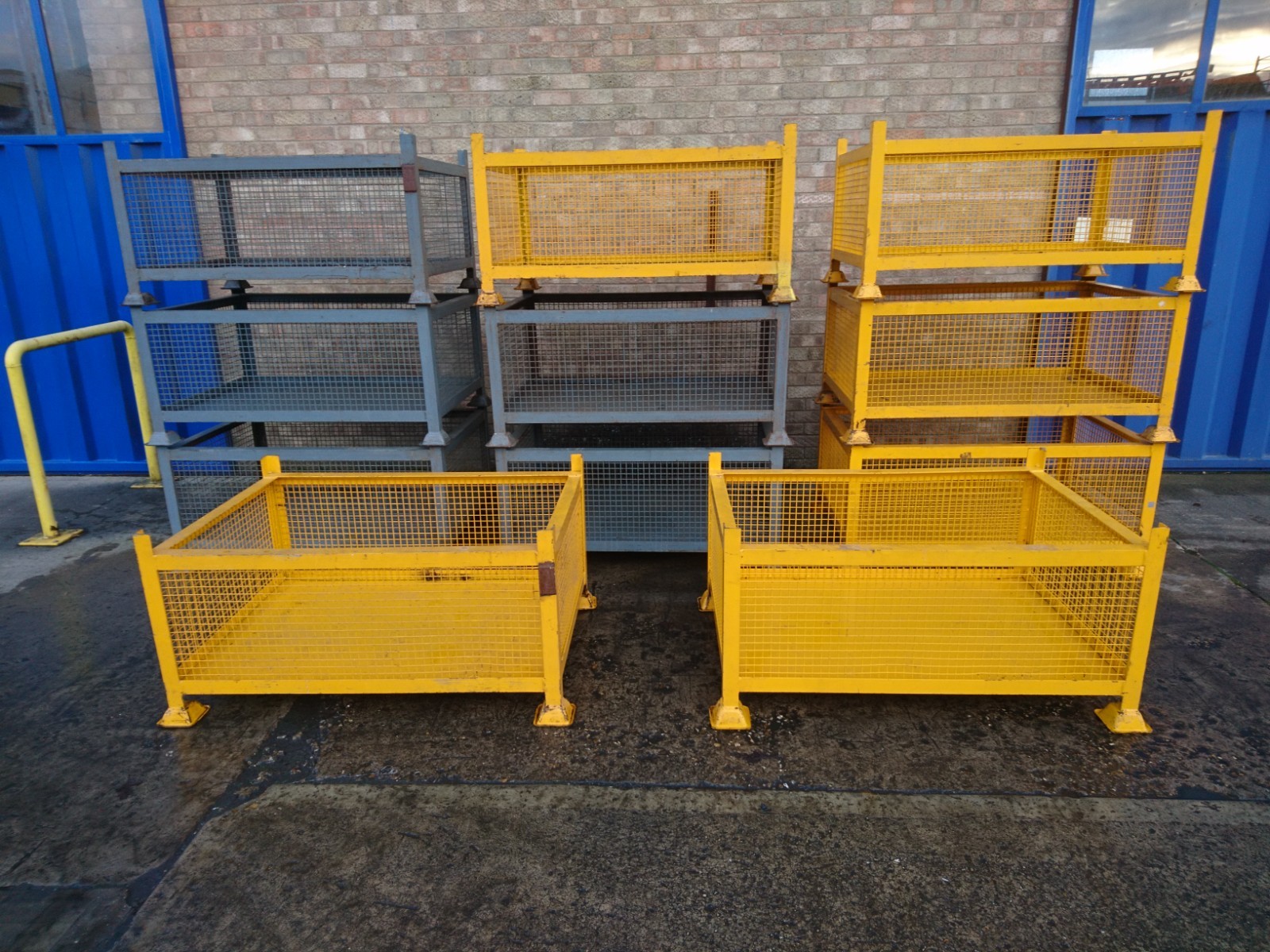 11 x Stillages Storage Warehouse Stacking Steel Cage Wire Mesh. Workshop